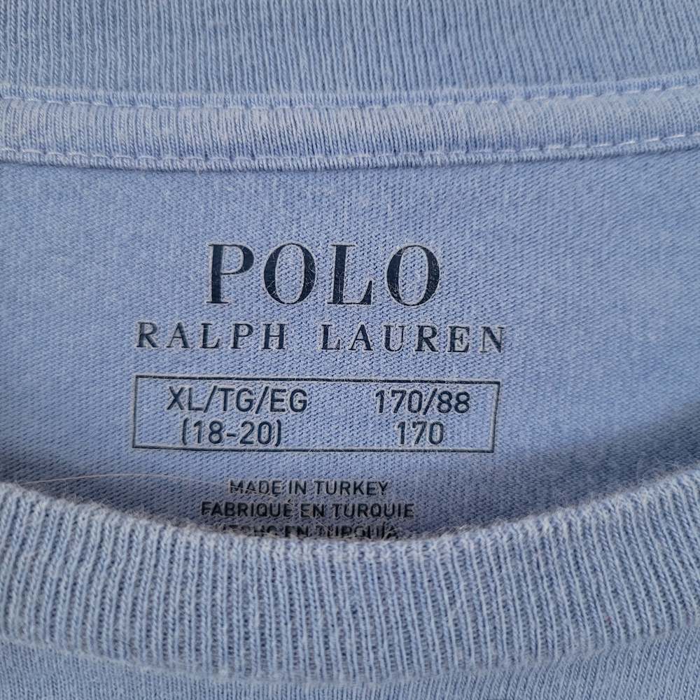Polo by Ralph Lauren Blue Boys Polo Bear Jersey Tee Size XL (18-20) - Picture 3 of 6
